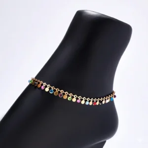 Rainbow Charm Anklet