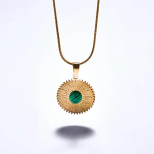 Emerald Sun Pendant Necklace