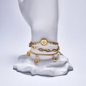 Golden Disc Bracelet