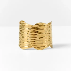 Textured Gold Cuff Bracelet
