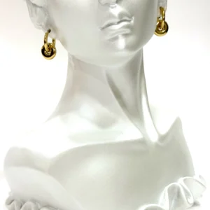 Minimal Gold Hoop Drop Earrings