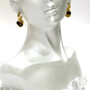 Chic Gold Charm Hoop Earrings