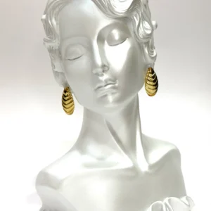 Golden Spiral Drop Earrings