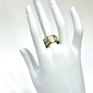 Gold & White Statement Ring