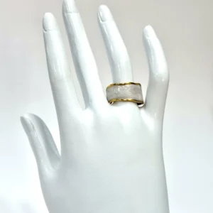 Textured Gold Edge Ring