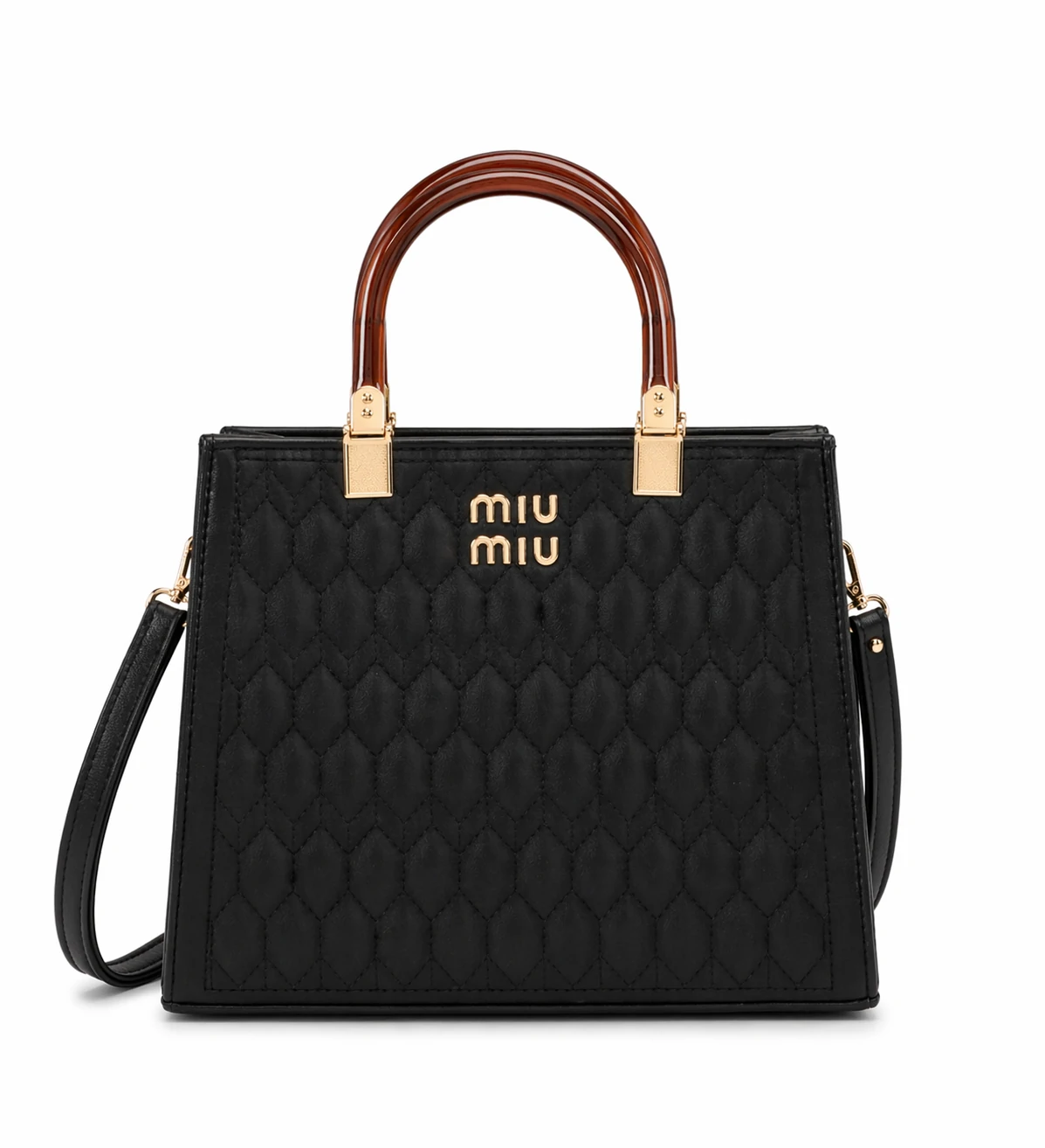 Miu Miu Quilted Leather Top Handle Bag