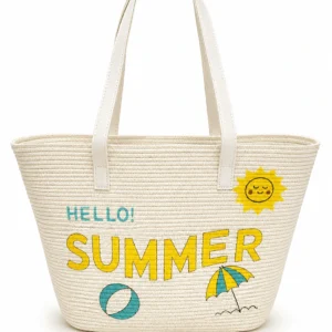 Sunny Vibes Straw Tote