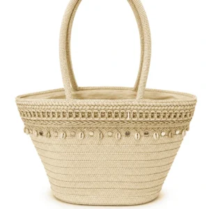 Luxe Shell Trim Beach Tote