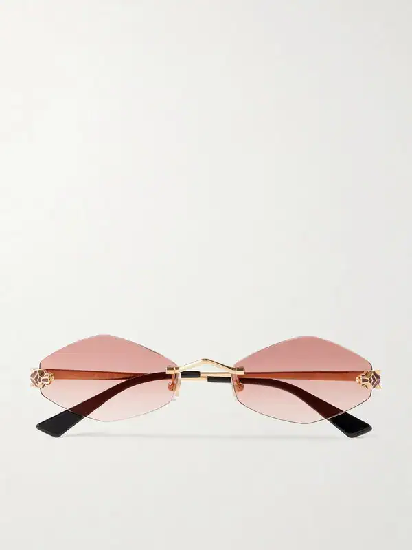 Miu Miu Frameless Geometric Sunglasses – Limited Pink Edition