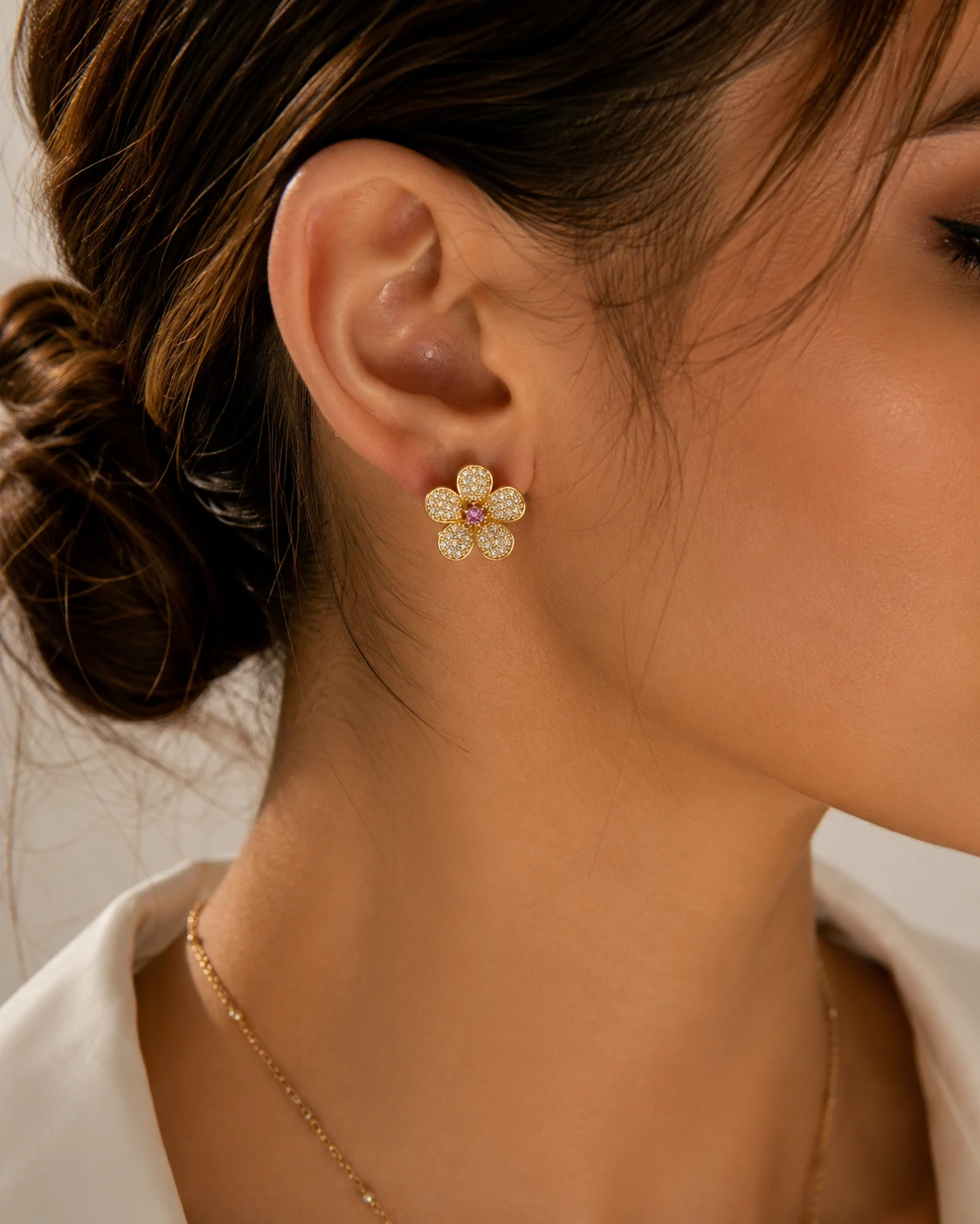 Rosé Bloom Earrings