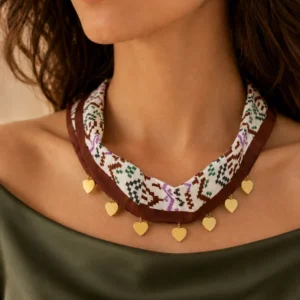 Boho Hearts Scarf Necklace