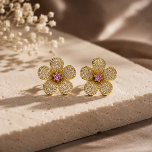 Rosé Bloom Earrings